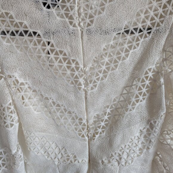 Bardot Lana Lace Mini Dress In Ivory women's size 6 Bridal shower bachelorette - Picture 7 of 14